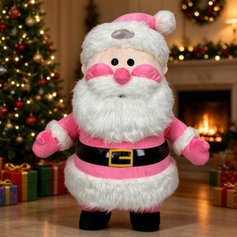 Suits - Pink Santa Claus Inflatable Mascot Costume