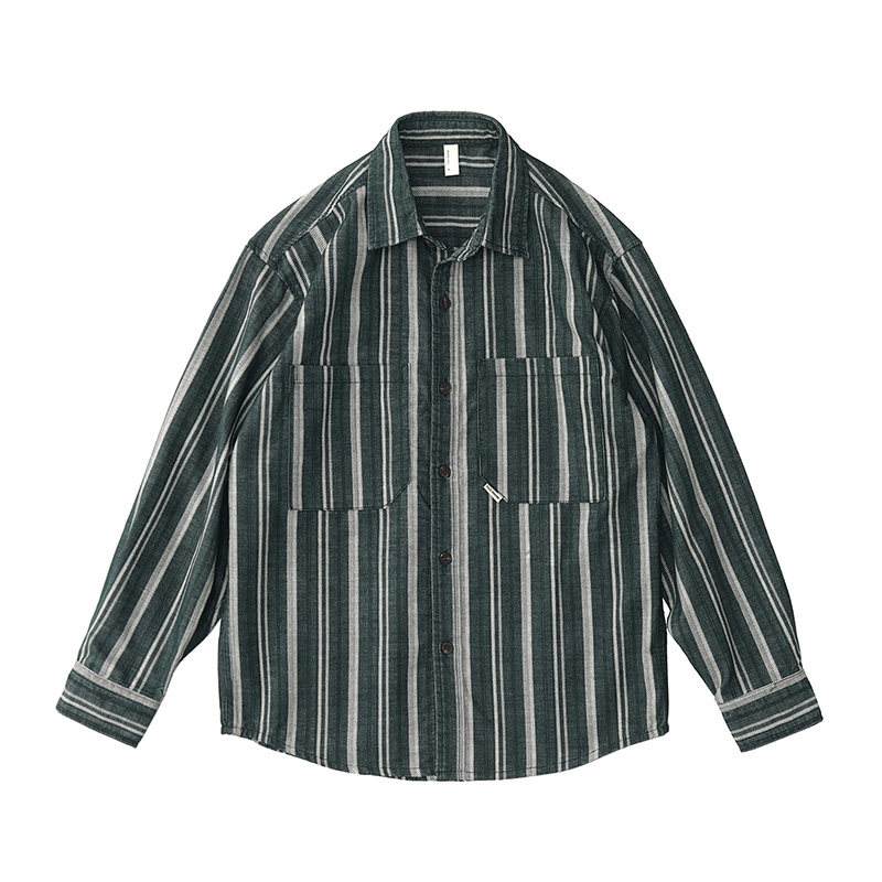 Men Japanese Vintage Artistic  - Corduroy Button Up Shirt Men review and price