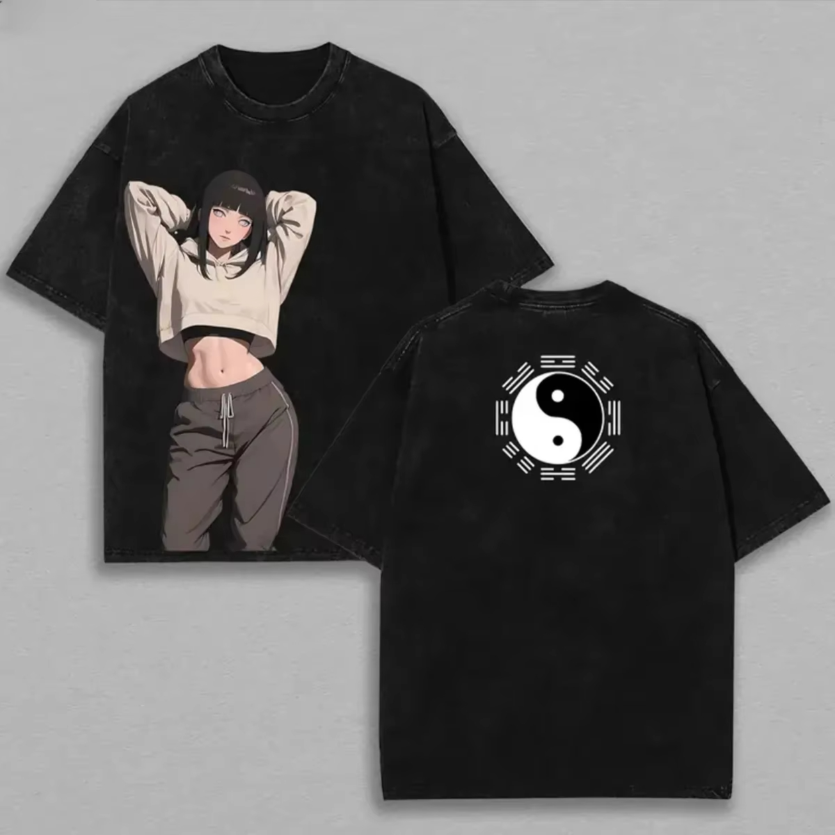 Hinata Hyuga T Shirt Naruto Me - Acid Wash Vintage Graphic T Shirt review and price