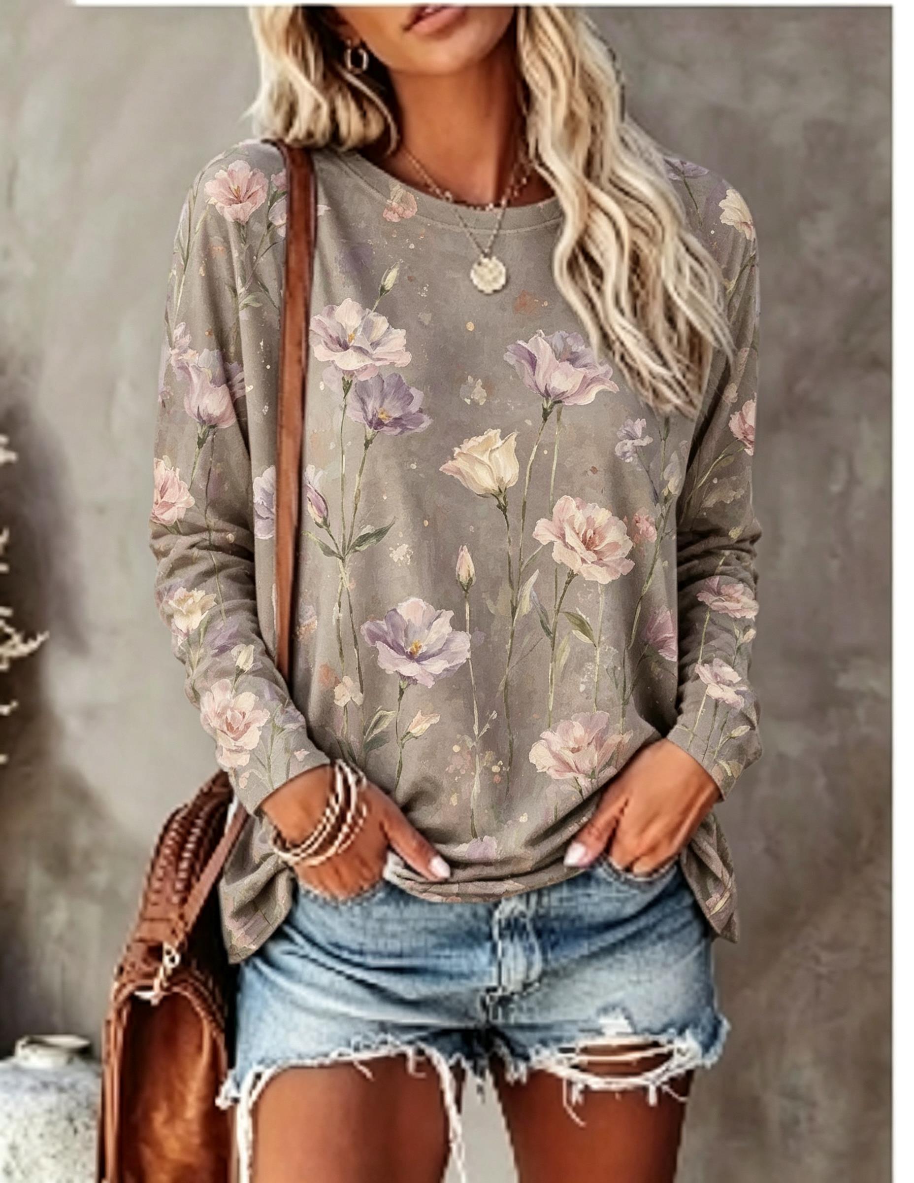 Women Long Sleeve T‑Shirt Oil  - T-Shirts review and price