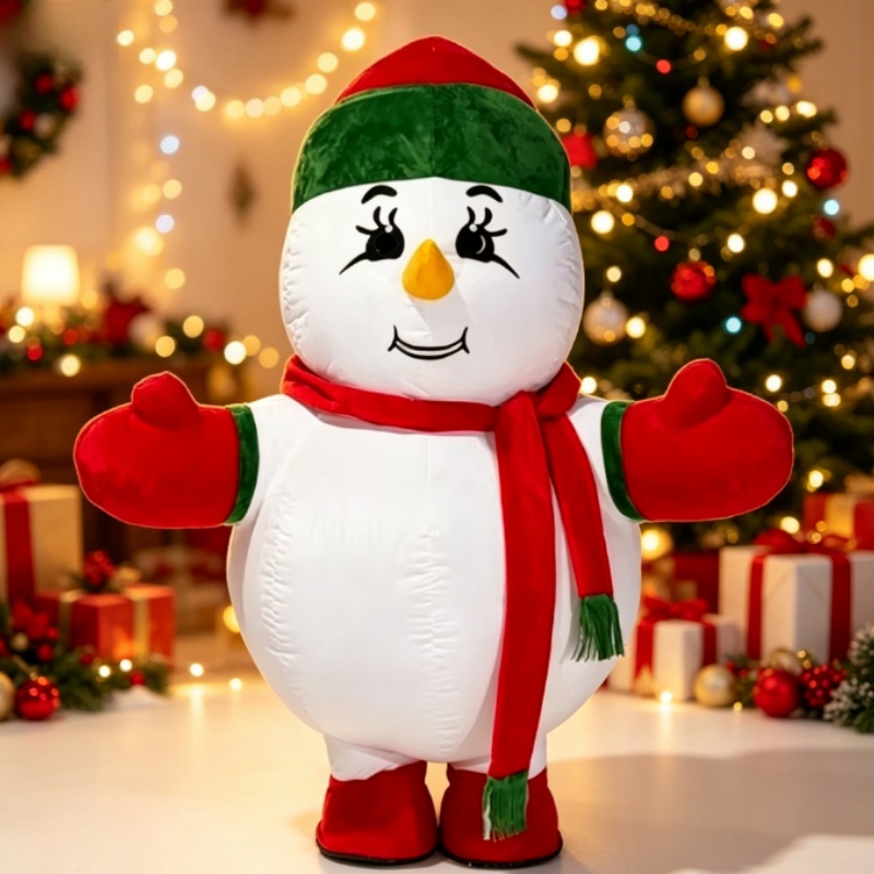 Inflatable Snowman Mascot Cost - Suits review and price